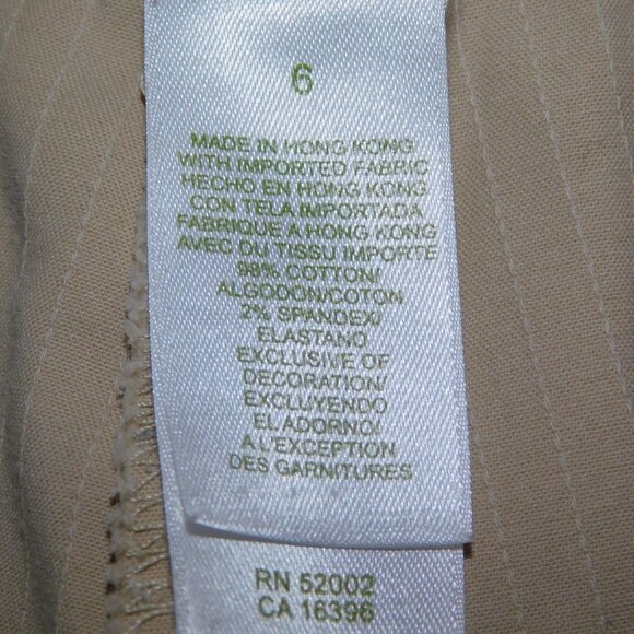 Liz Claiborne Liz Golf LizGolf Womens 6 Tan Crop Chino Audra Golf Pant - Picture 3 of 7